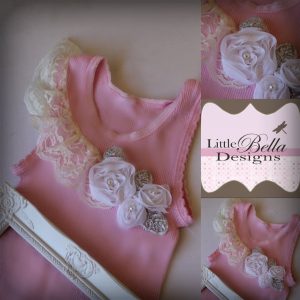 Pink Ivory Lace Singlet - SC71
